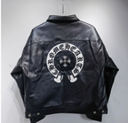 Chrome Hearts Back Embroidered Leather Jacket