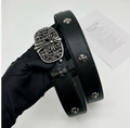 Chrome Hearts Flower Embossed Belt