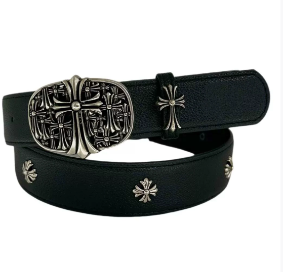 Chrome Hearts Flower Embossed Belt