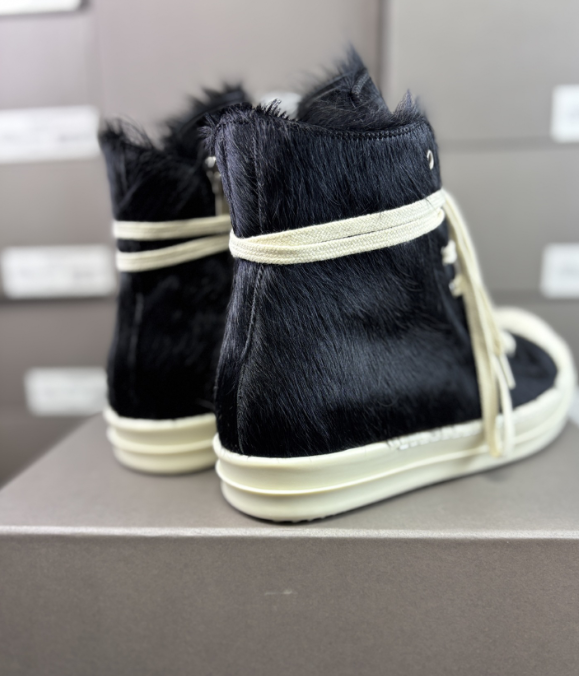 Rick Owens DRKSHDW Pony Hair High Top