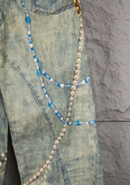 Acne Studios – Trompe-l’Œil Pearl & Lace Print Jeans