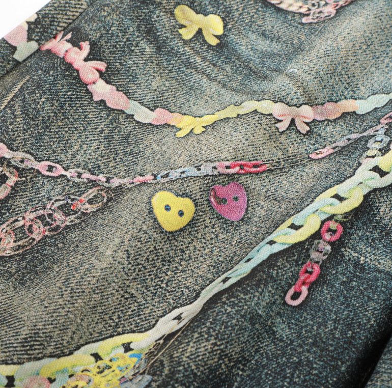 Acne Studios 1996 Trompe-l’Œil Chain Print Jeans