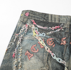 Acne Studios 1996 Trompe-l’Œil Chain Print Jeans