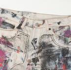 Acne Studios – 1996 Abstract Paint Print Cargo Jeans
