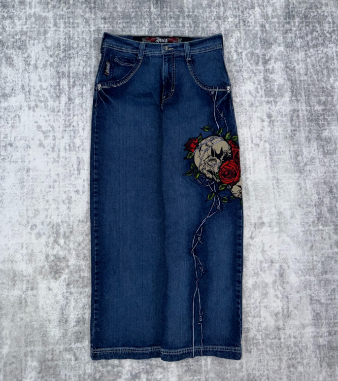 JNCO Rose Skull Denim