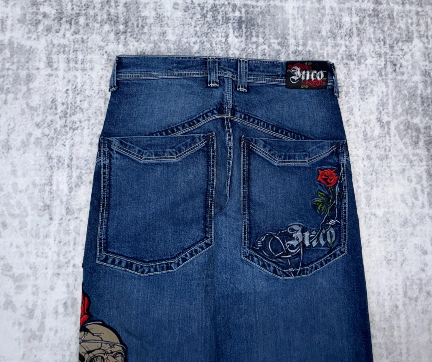 JNCO Rose Skull Denim
