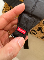 17FW Supreme Leopard Fleece Backpack Bag