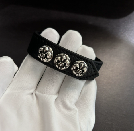 Chrome Hearts Embossed Leather Bracelet