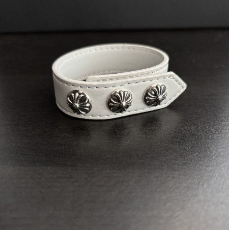 Chrome Hearts Embossed Leather Bracelet