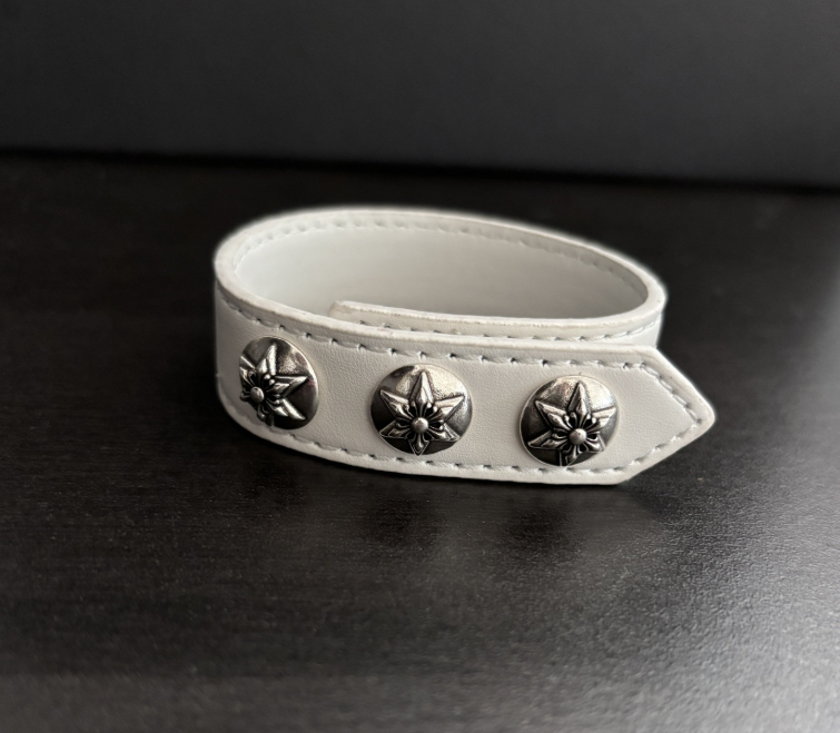 Chrome Hearts Embossed Leather Bracelet