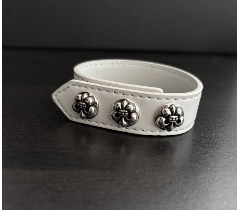 Chrome Hearts Embossed Leather Bracelet