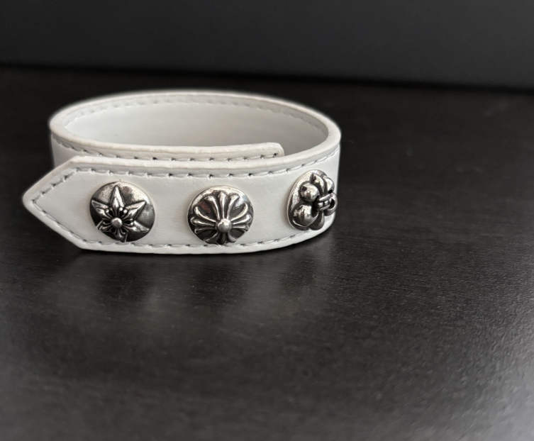 Chrome Hearts Embossed Leather Bracelet