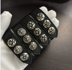Chrome Hearts Embossed Leather Bracelet