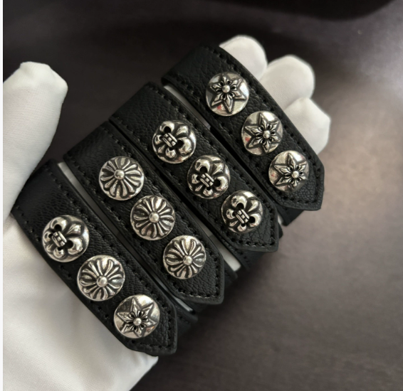 Chrome Hearts Embossed Leather Bracelet