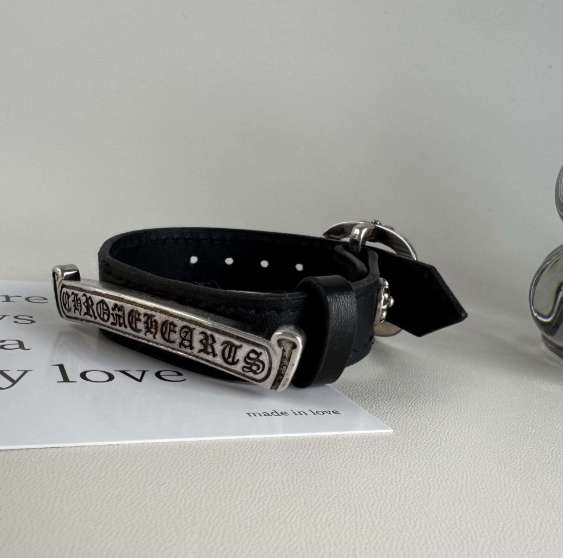 Chrome Hearts Embossed Leather Bracelet