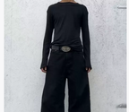 NoFaithStudios Buttoned Fitted Crew Neck Tshirt