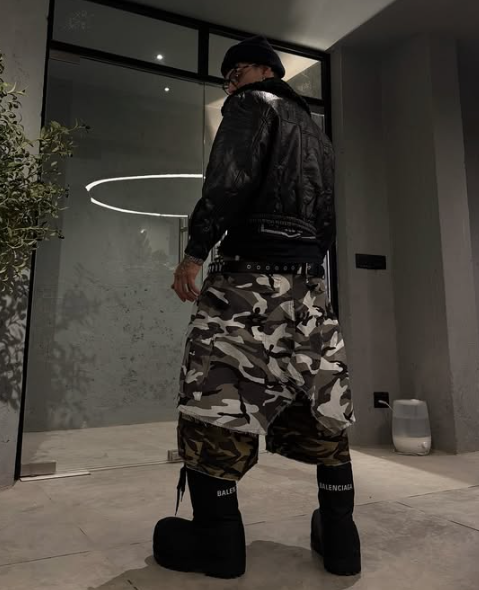Opium Double Layer Camo Jorts