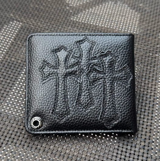 Chrome Hearts Patch Cross Leather Wallet