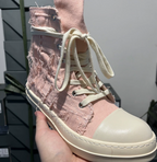 Rick Owens DRKSHDW Pink Distressed Hi Top