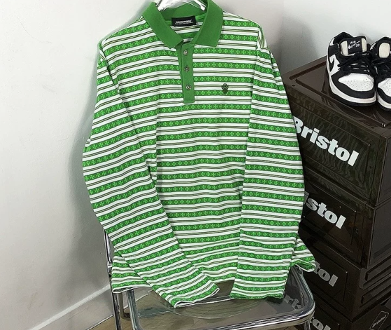 Chrome Hearts Striped Polo Tshirt
