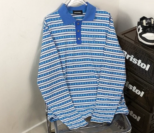 Chrome Hearts Striped Polo Tshirt