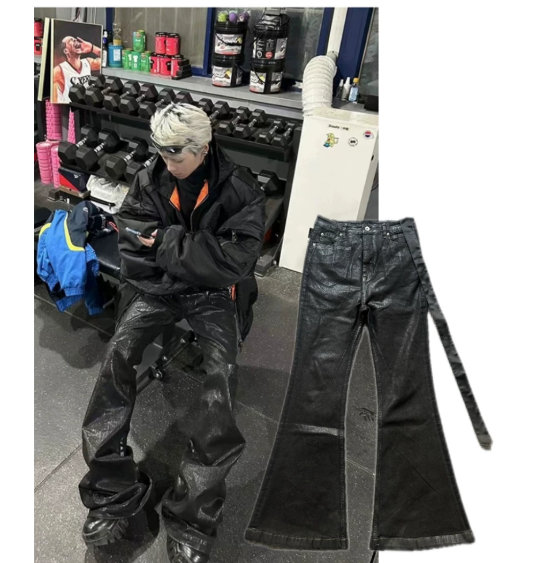 Budget Rick Owens Waxed Flared Denim