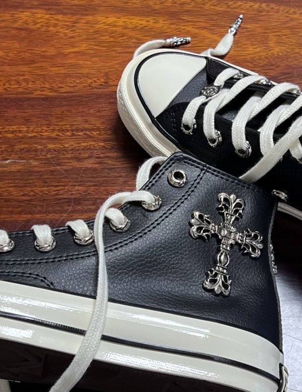Chrome Hearts Converse High Top Sneaker