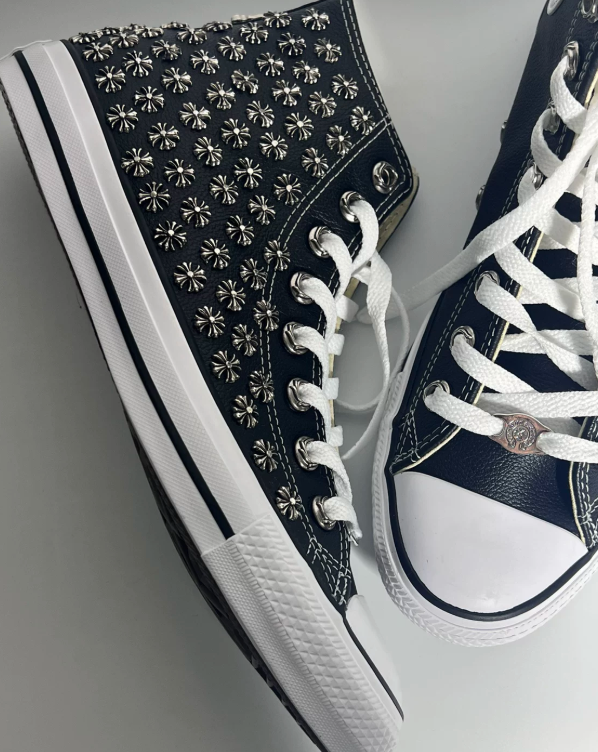 Chrome Hearts Converse High Top Sneaker