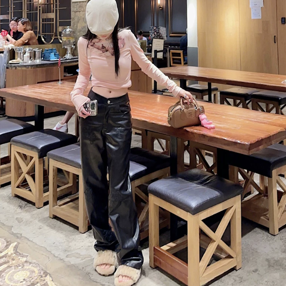 Chrome Hearts PU Leather Pants
