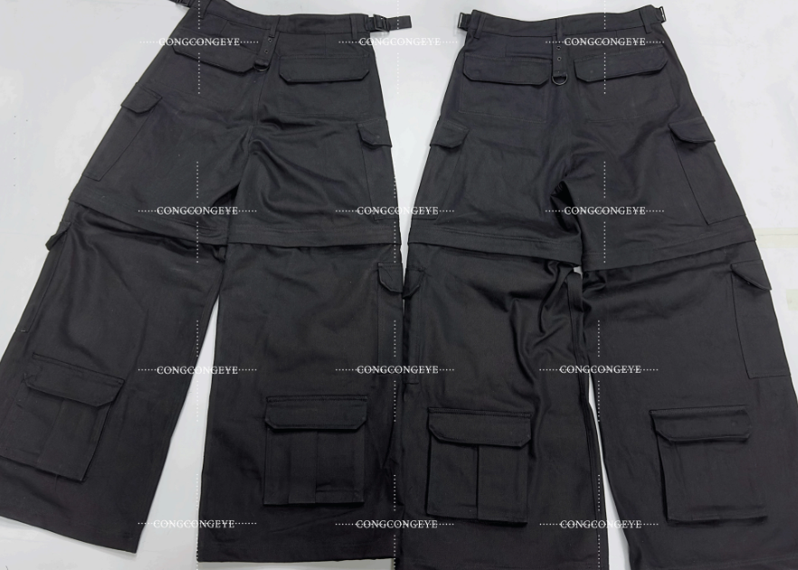 Vetements Black Cargo Denim Pants