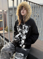 Y2K Fur ZipUp Hoodie
