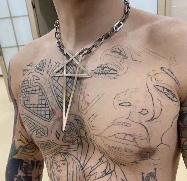 Budget Rick Owens Pentagram Chain